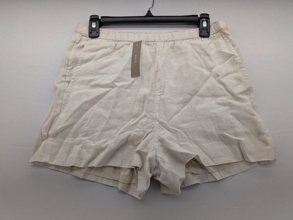 NWT J.Crew 3" Stratus short in Linen in Natural Beige size Small